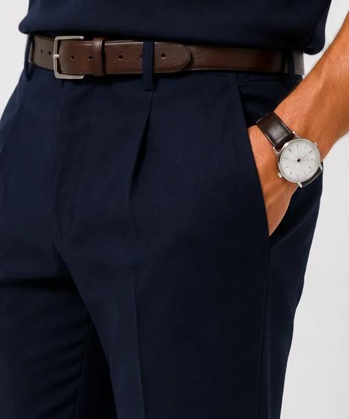 Aeterna Regular Fit Lacivert Pantolon